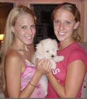 Kendra, Brie, and Puppy